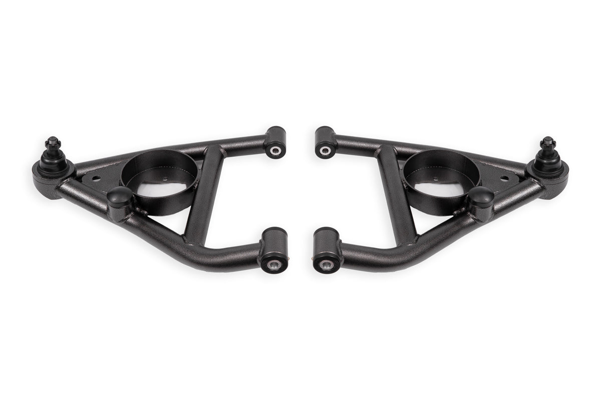 BMR Suspension BMR 68-74 Chevrolet Nova w/ Bump Stops Lower A-Arms w/ Std. Ball Joint (Delrin) - Black Hammertone AAL311H