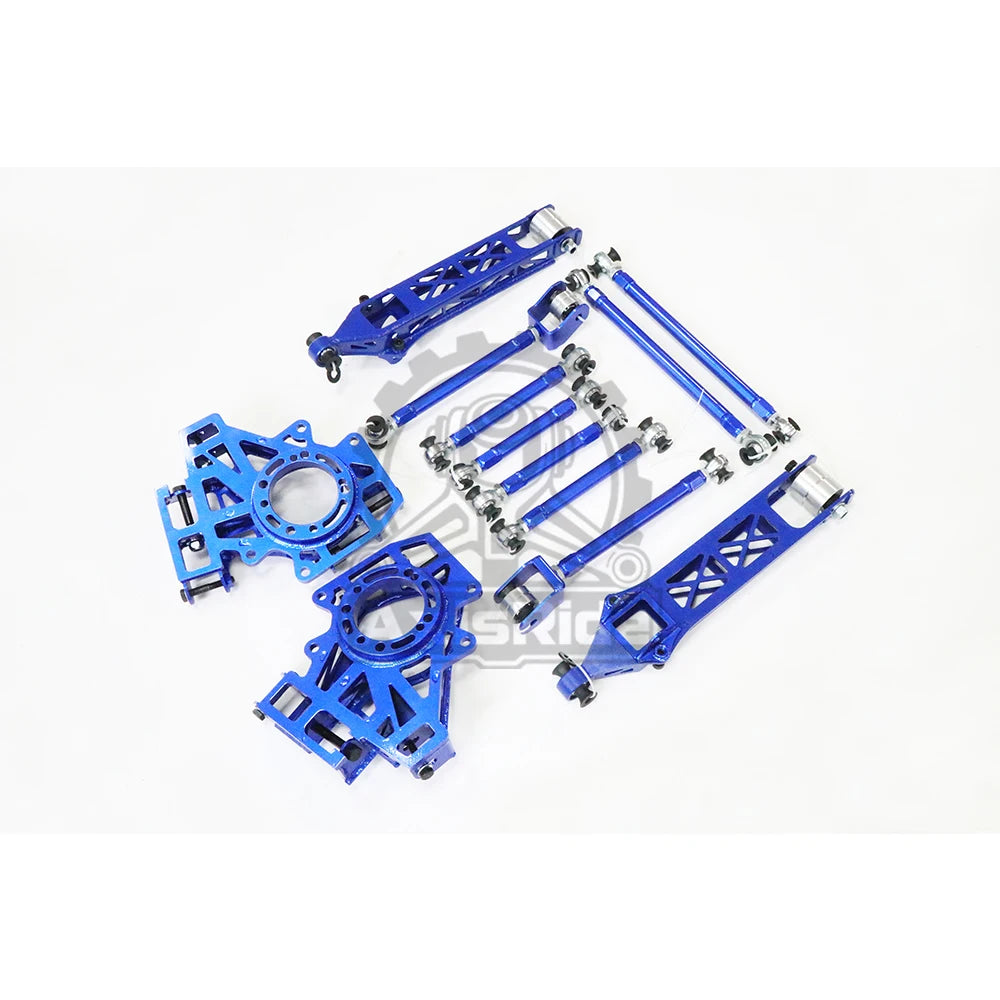BMW E81 E82 E87 E88 E90 E91 E92 Rear Drop Knuckle Kit with Adjustable Arms, Stainless Steel