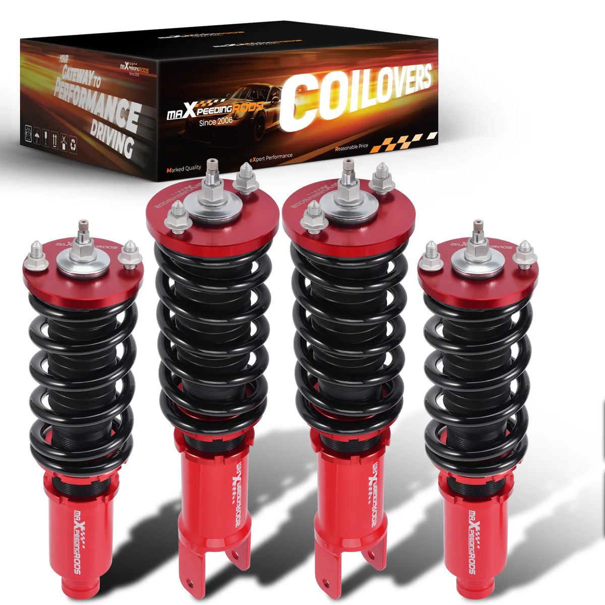 MaXpeedingrods Coilovers for Honda Civic EJ/EK/EM 1996-2000, Also Civic EF/EG, CR-X, del Sol and Integra