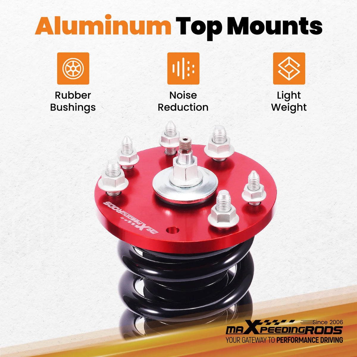 MaXpeedingrods Front Coilovers for Honda Accord 2008-2012 and Acura TSX 2009-2014, 24-Way Damping, Pair