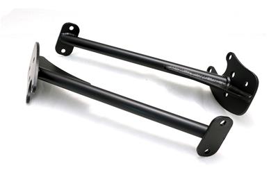 Ridetech Chassis Stiffeners, Frame Rail to Crossmember Braces, Front, Steel, Black Powdercoated - 11369550