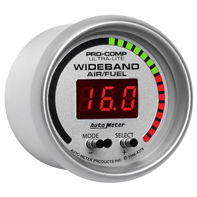 AutoMeter Gauge, Ultra-Lite, Air/Fuel Ratio, 0-4 V Output Feed, Wideband, Lean/Rich, 2 1/16 in. - 4378