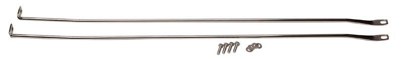 Kentrol 97-06 Jeep Wrangler TJ Strut Rod Kit - Polished Silver 30529