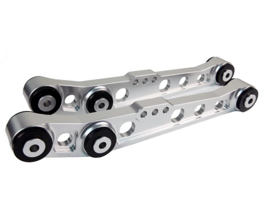 BLOX Racing Billet Rear Lower Control Arms - Raw Aluminum (1990-2001 Acura Integra) BXSS-21203-RAW