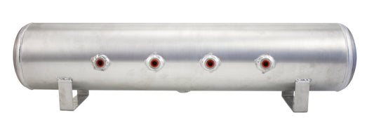 AIRLIFT 4 Gal Alum Air Tank-(4) 1/4" Face Ports,(2) 3/8" End Ports & 1/4"