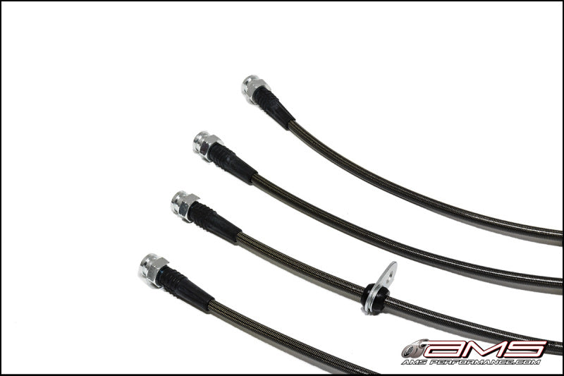 Ams Performance 08-15 Mitsubishi Evo X Stainless Steel Brake Lines (4 Lines) Ams.04.01.0004-1
