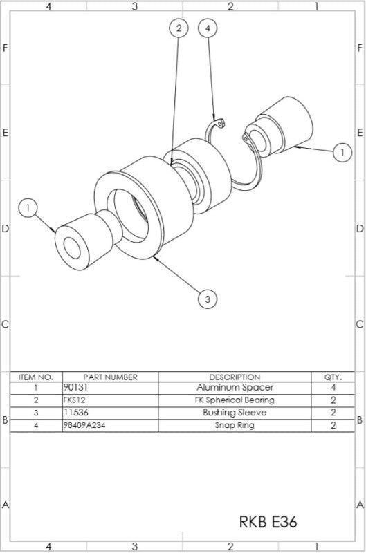 Spl Part BMW E36/E46 Rear Knuckle Bushings (Rkb)