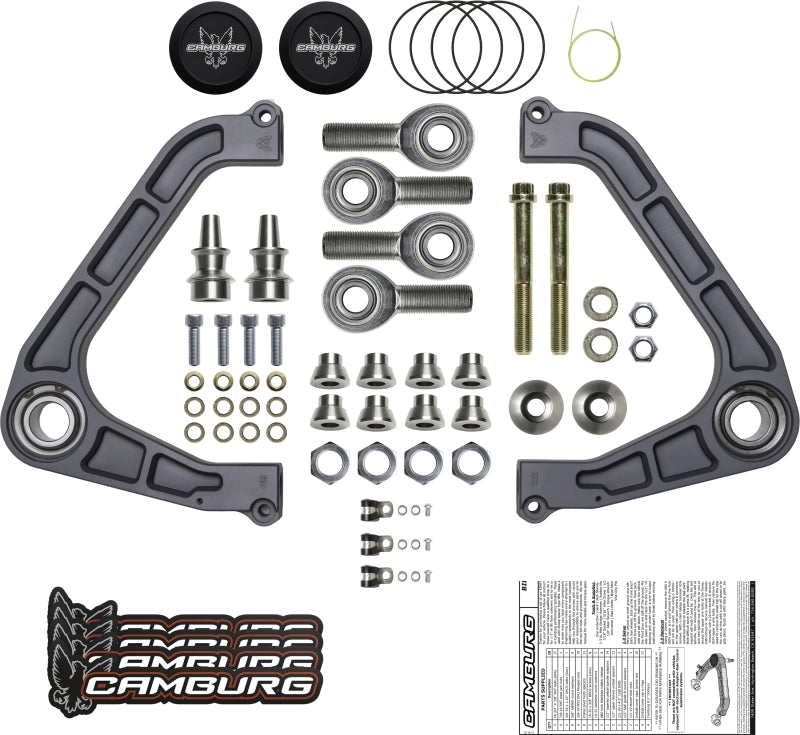 Camburg Chevy/GMC 1500 2WD/4WD 19-23 Kinetik V2 Performance Billet Uniball Upper Arms CAM-210099-GRY