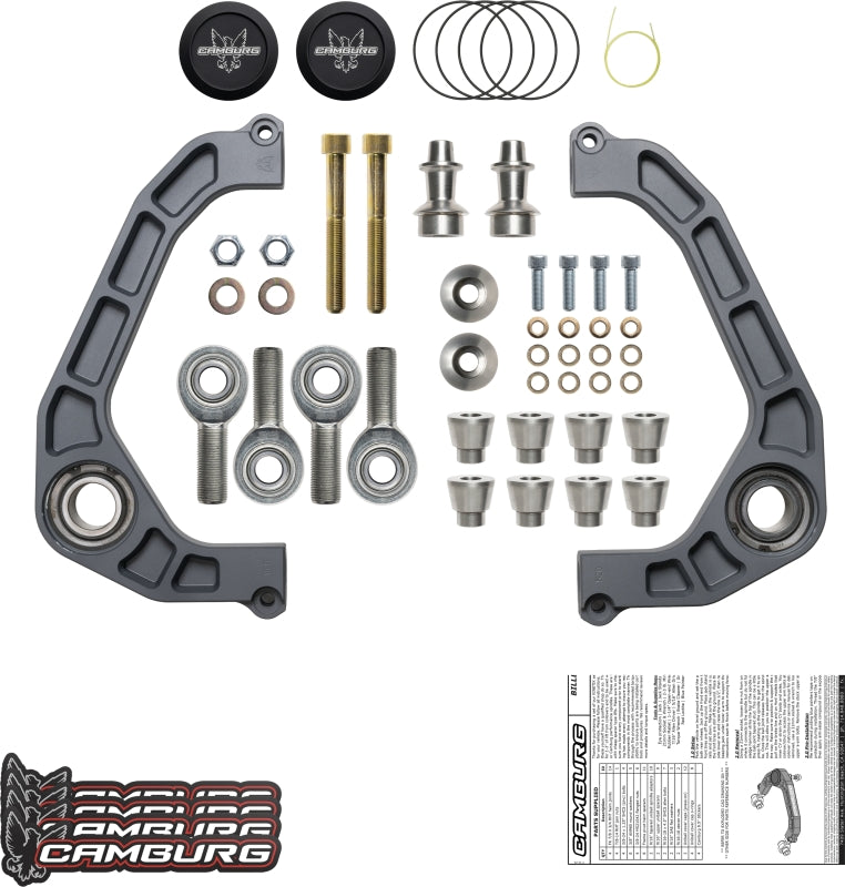 Camburg Ford F-150 2WD/4WD 04-20 Kinetik V2 Performance Billet Uniball Upper Arms CAM-110230-GRY