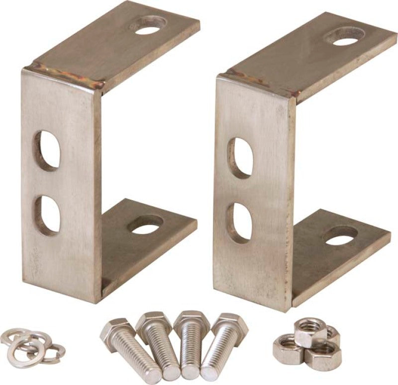 Kentrol 87-95 Jeep Wrangler YJ Rear Bumper Brackets Pair - Polished Silver 30527