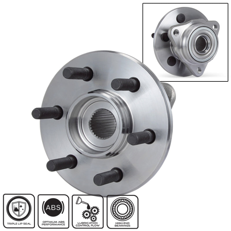 Spyder xTune Wheel Bearing & Hub Front for 1997-04 Dodge Dakota 4WD 1998-03 Dodge Durango 4WD BH-515007 9935893