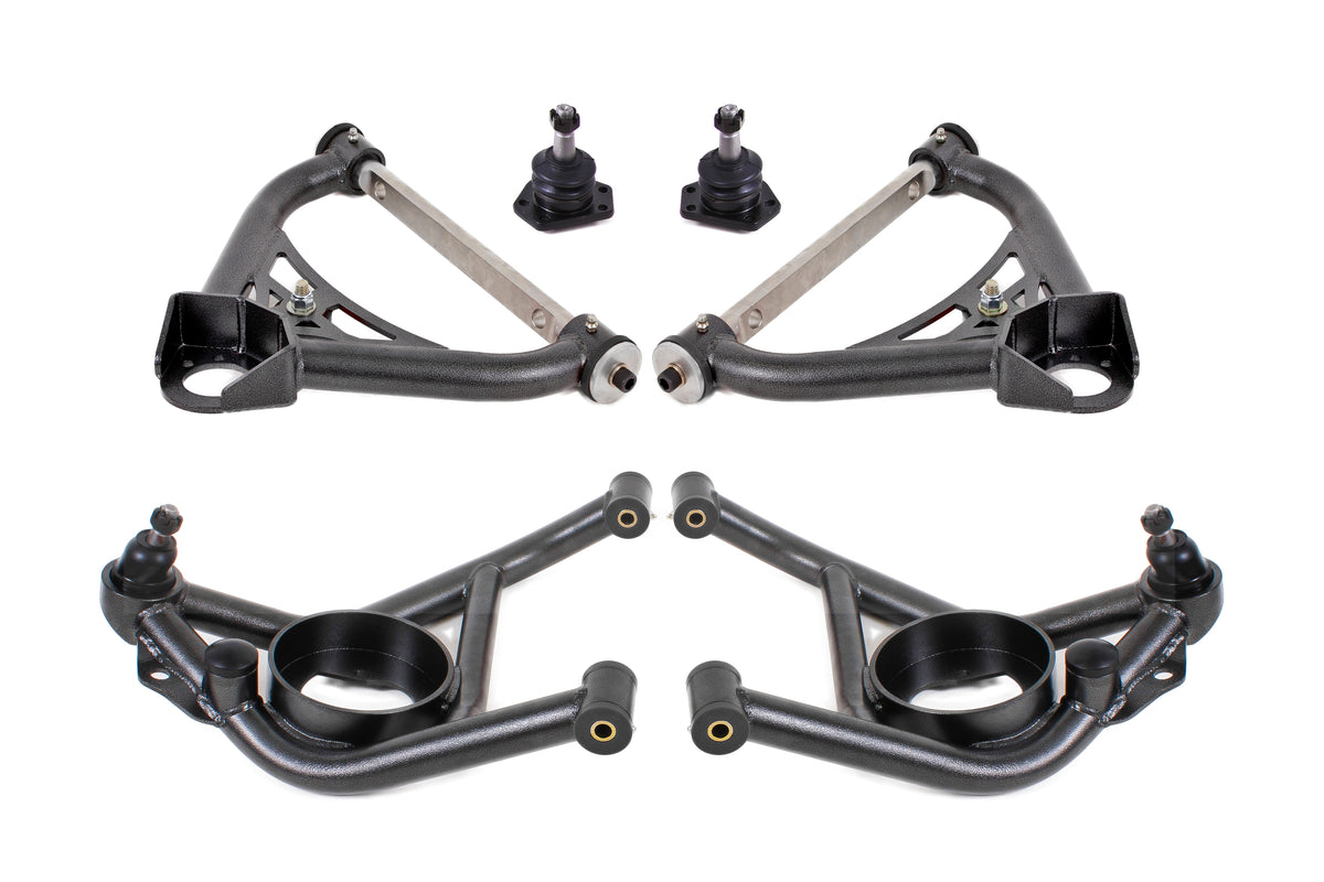 BMR Suspension BMR 70-81 GM F-Body / 75-79 GM X-Body Non-Adjustable A-Arm Kit - Black Hammertone AAK321H