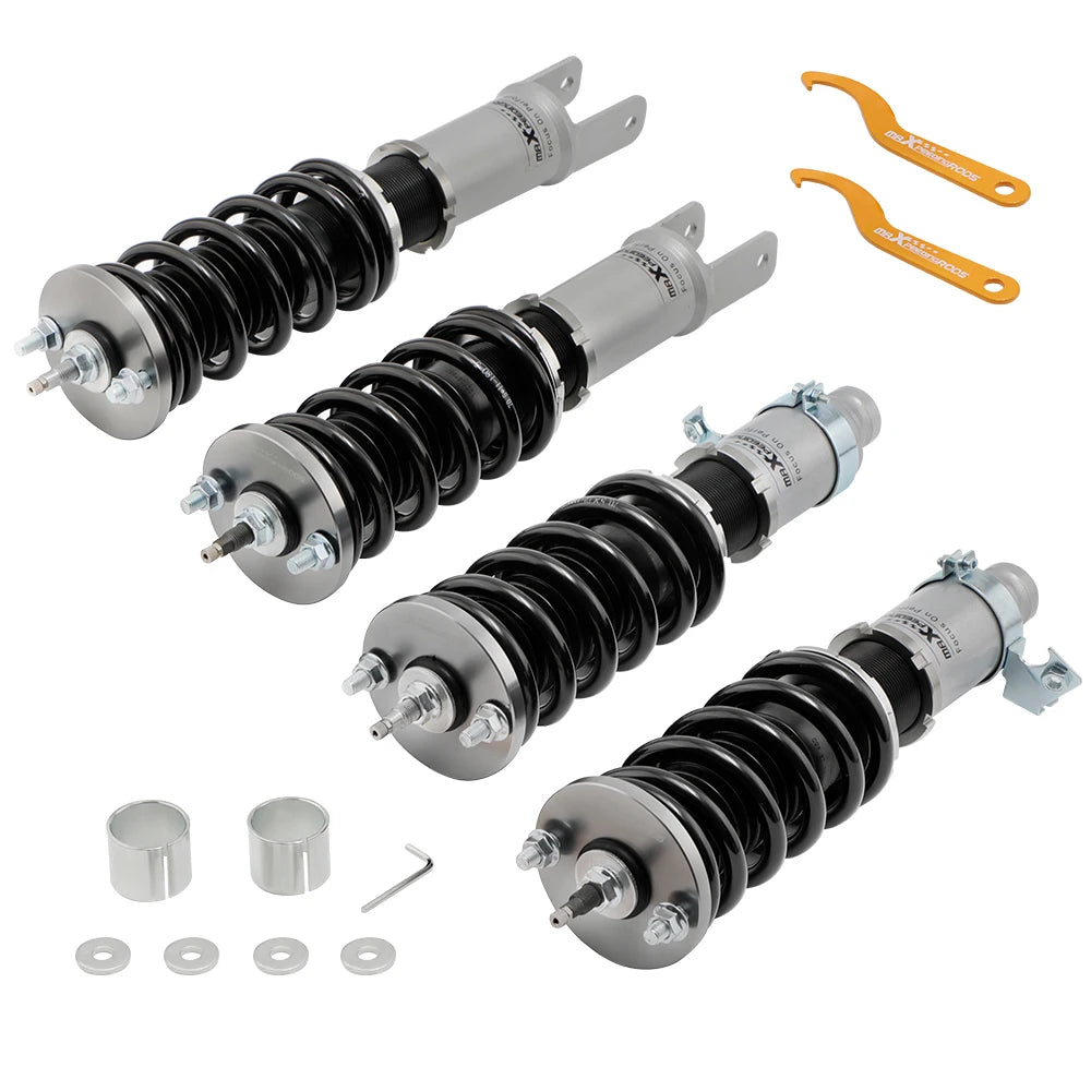 MaXpeedingrods Coilovers for Honda Civic EK 1996-2000, Civic EF EG, CR-X and Integra, 24-Level Adjustable Damping