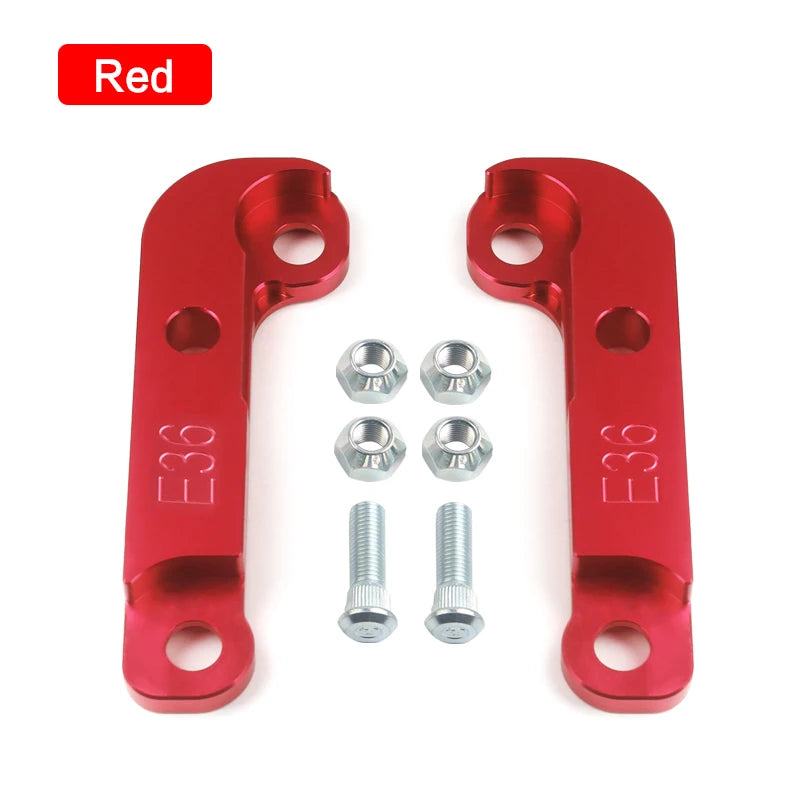 BMW 3 Series E36 Non-M3 Steering Angle Kit, Bolt-On Adapters for About 25% More Lock, CNC Aluminum, Pair