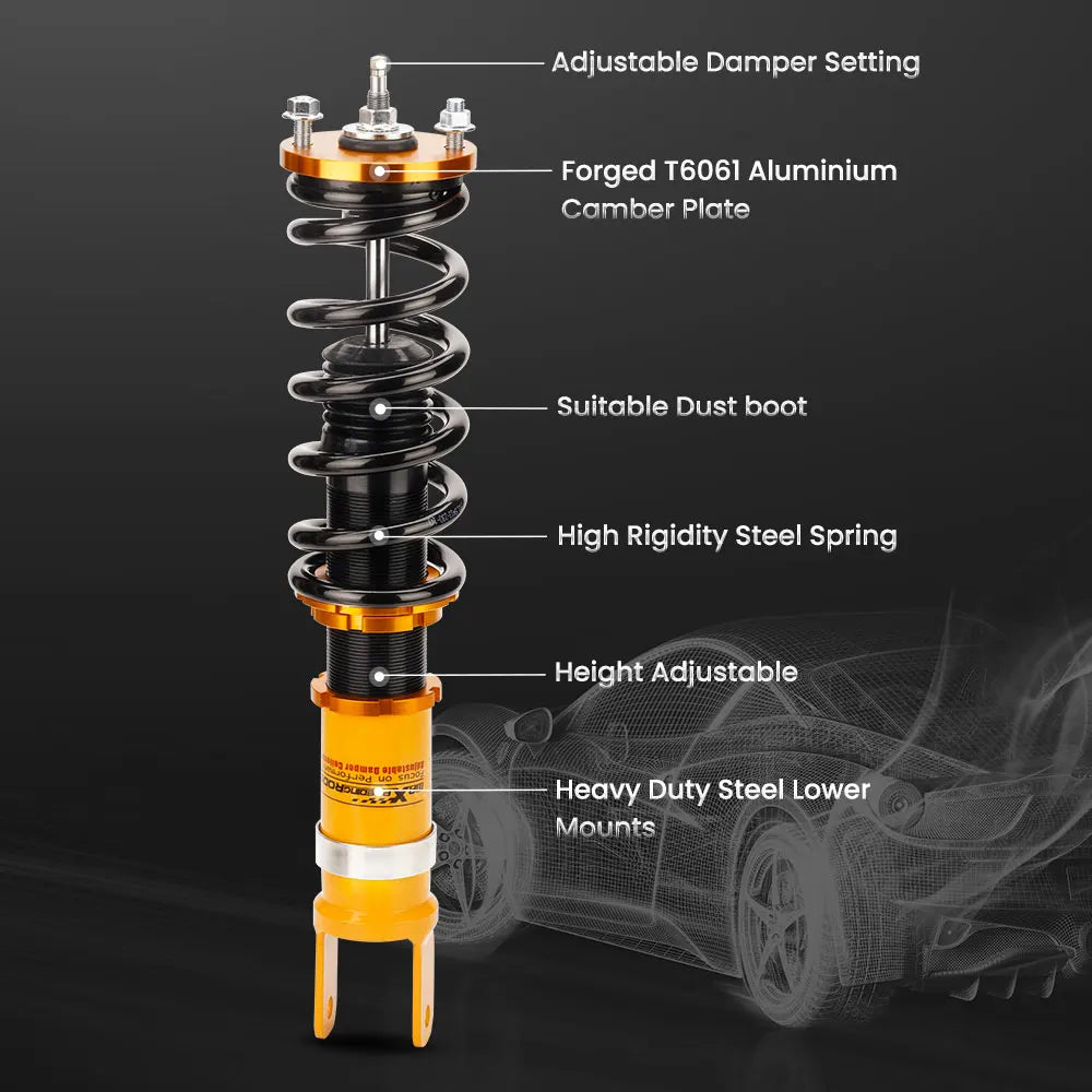 MaXpeedingrods 24-Way Adjustable Coilovers for Honda S2000 (AP1/AP2) 2000-2009