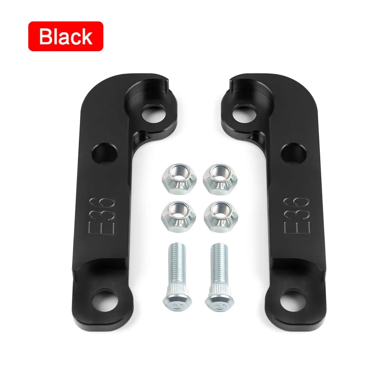 BMW 3 Series E36 Non-M3 Steering Angle Kit, Bolt-On Adapters for About 25% More Lock, CNC Aluminum, Pair