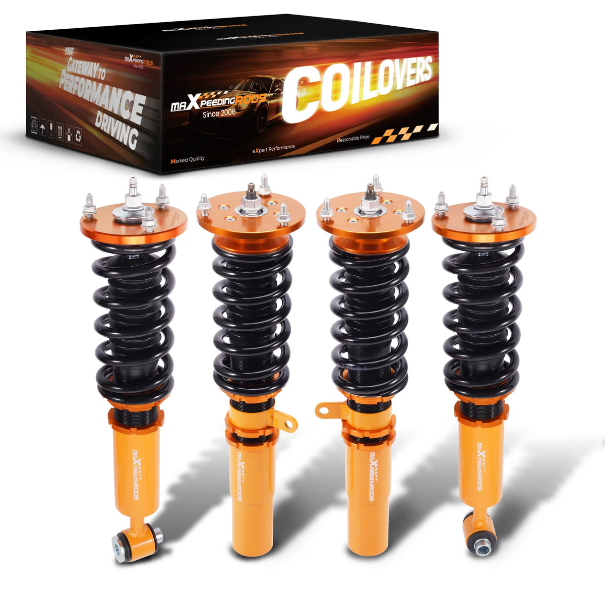 MaXpeedingrods Coilovers for BMW 5 Series E60 Sedan AWD 2004-2010, 24-Level Adjustable Damping