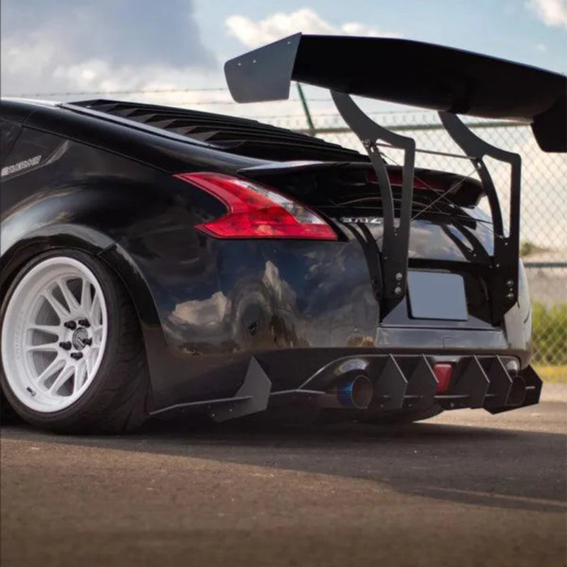 2009-2020 Nissan 370Z Rear Bumper Diffuser, Glossy Black ABS Plastic