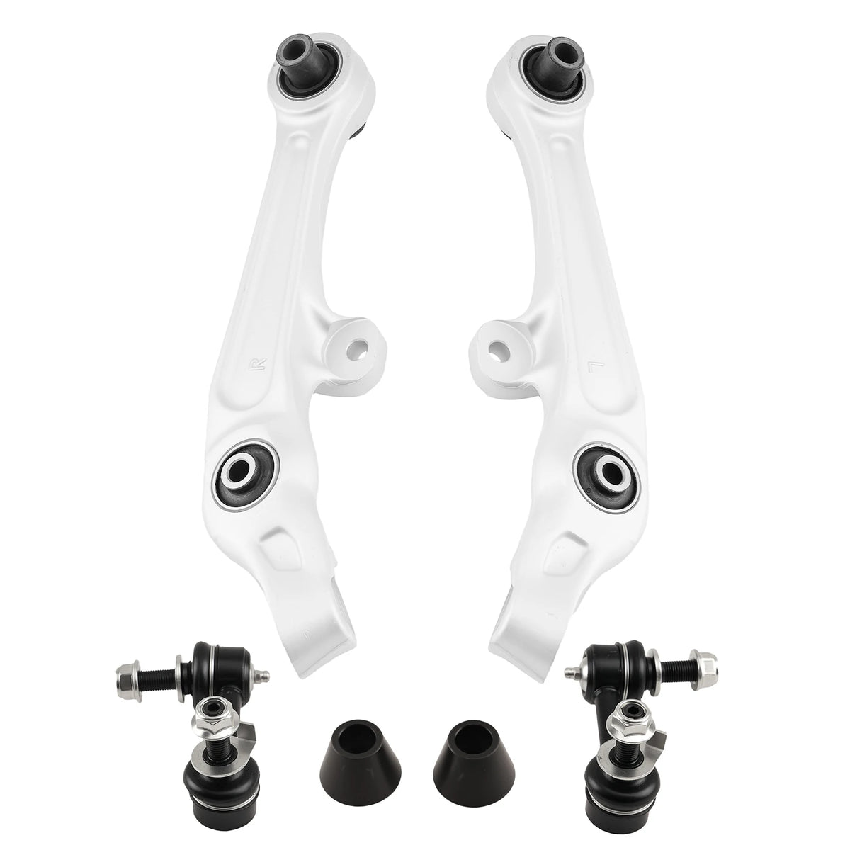 Front lower forward control arms and sway bar end links for Nissan 350Z and Infiniti G35 RWD