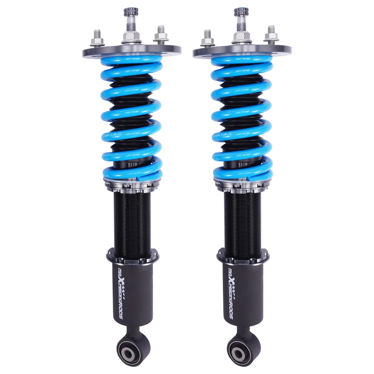 MaXpeedingrods T6 Coilovers for Acura NSX 1991-2005, 24-Way Damping, Pillow Ball Mounts, Black and Blue