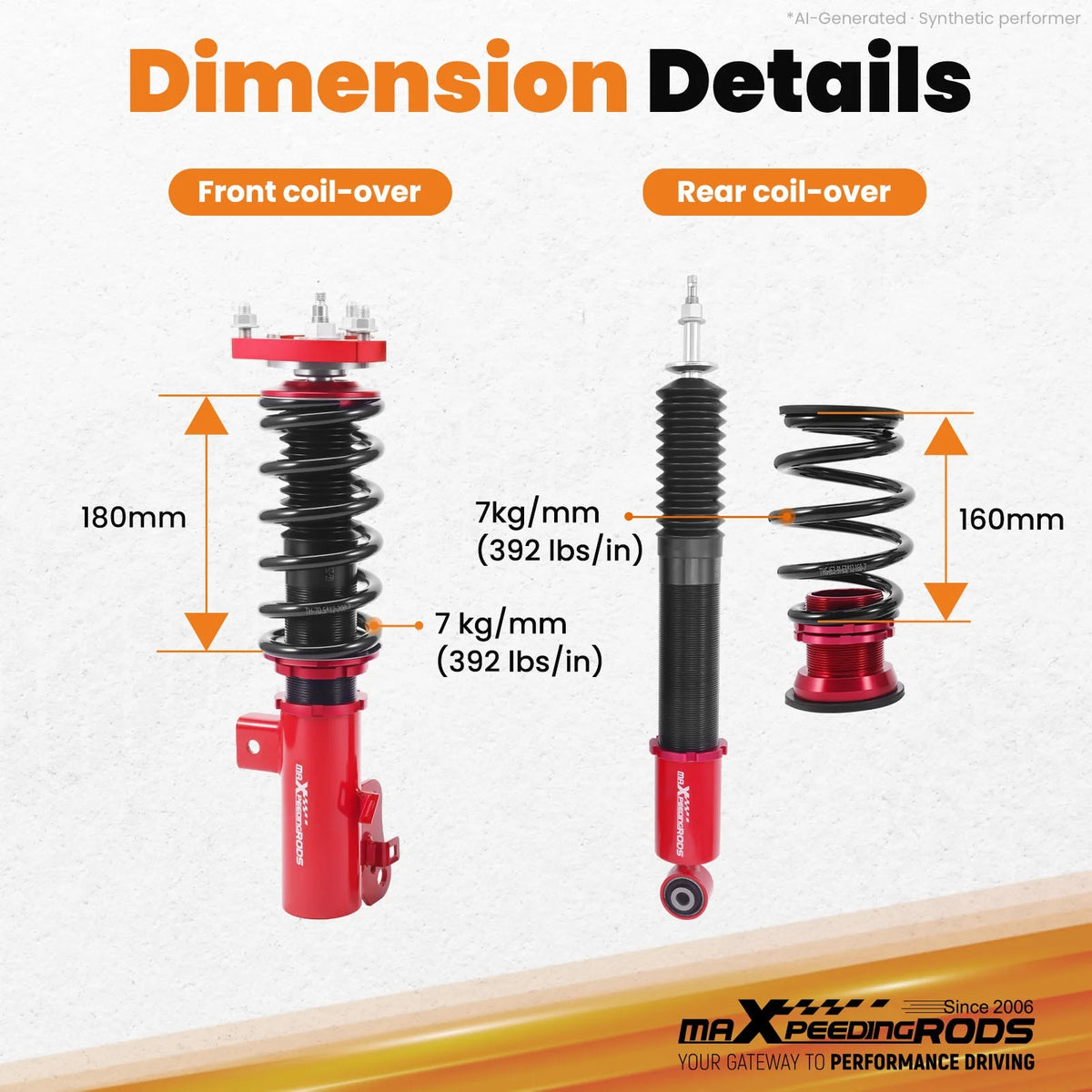 MaXpeedingrods T7 coilovers with red bodies and black springs for 2012-2015 Honda Civic coupe and sedan