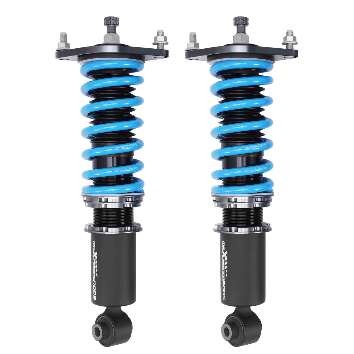 MaXpeedingrods T6 Coilovers for Subaru Legacy BM 2010-2014, 24-Way Damping, Height Adjustable, Black and Blue