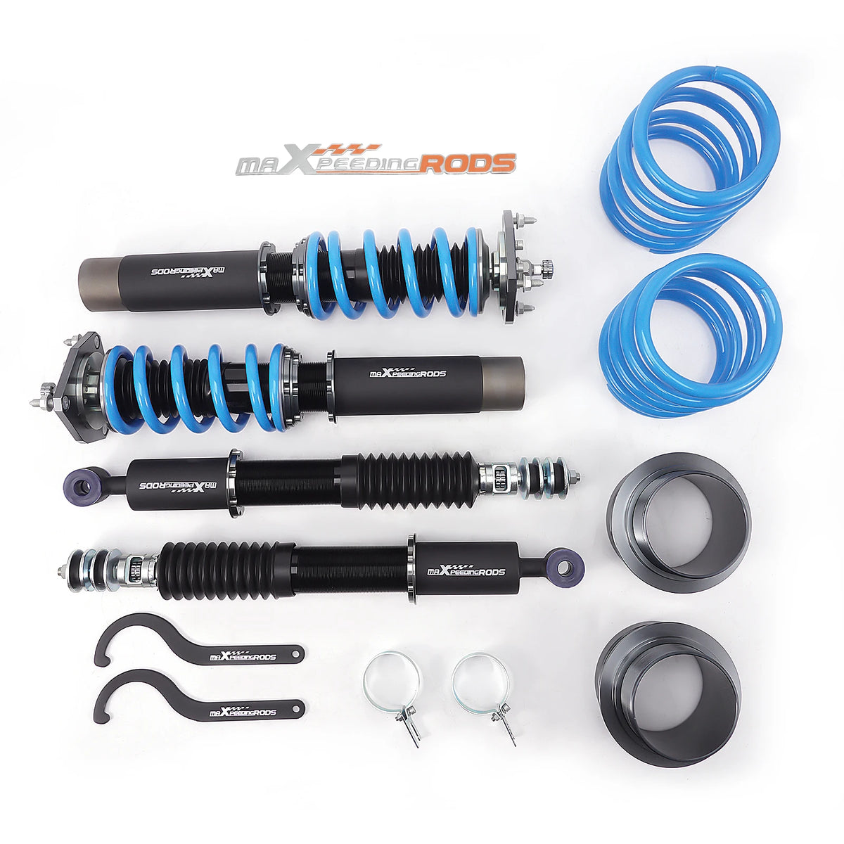 MaXpeedingrods T6 Coilovers, 24-Way Damping, for Toyota Corolla AE86 1983-1987 with Front Camber Plates