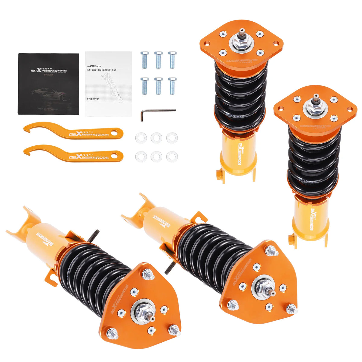 MaXpeedingrods golden coilovers for 2003-2008 Nissan 350Z Z33 and Infiniti G35 V35 RWD
