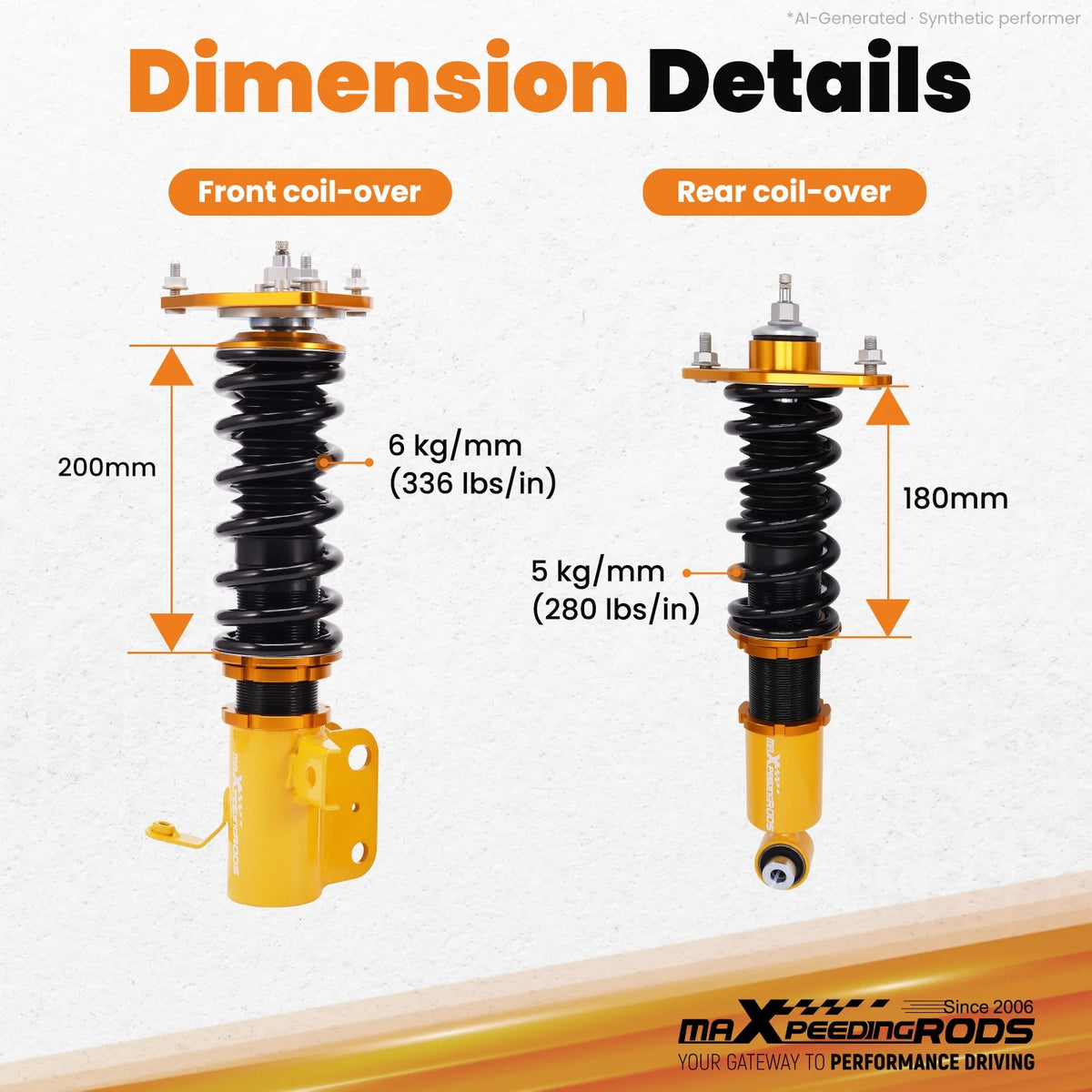 MaXpeedingrods height-adjustable coilovers for the 2012-2020 Subaru BRZ, Scion FR-S and Toyota 86