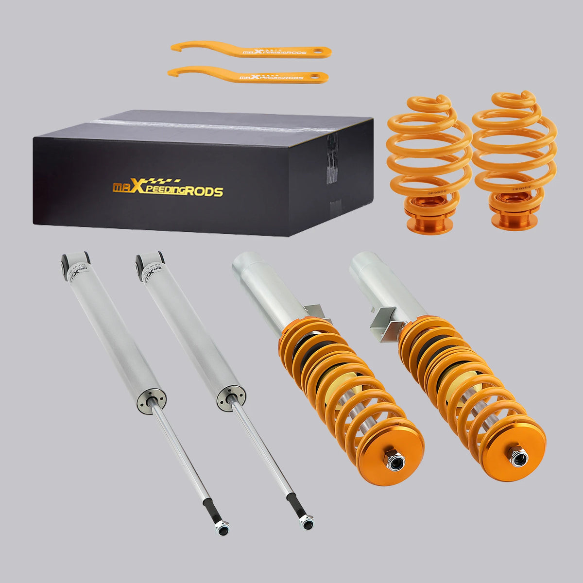 MaXpeedingrods Coilovers for BMW 3 Series E46 Sedan, Coupe and Touring RWD 1998-2006, Non-Adjustable