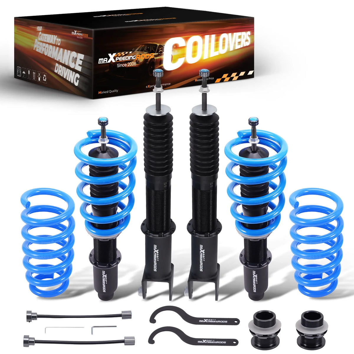 MaXpeedingrods T6 Coilovers for Cadillac CTS and CTS-V AWD 2008-2014, 24-Level Adjustable Damping