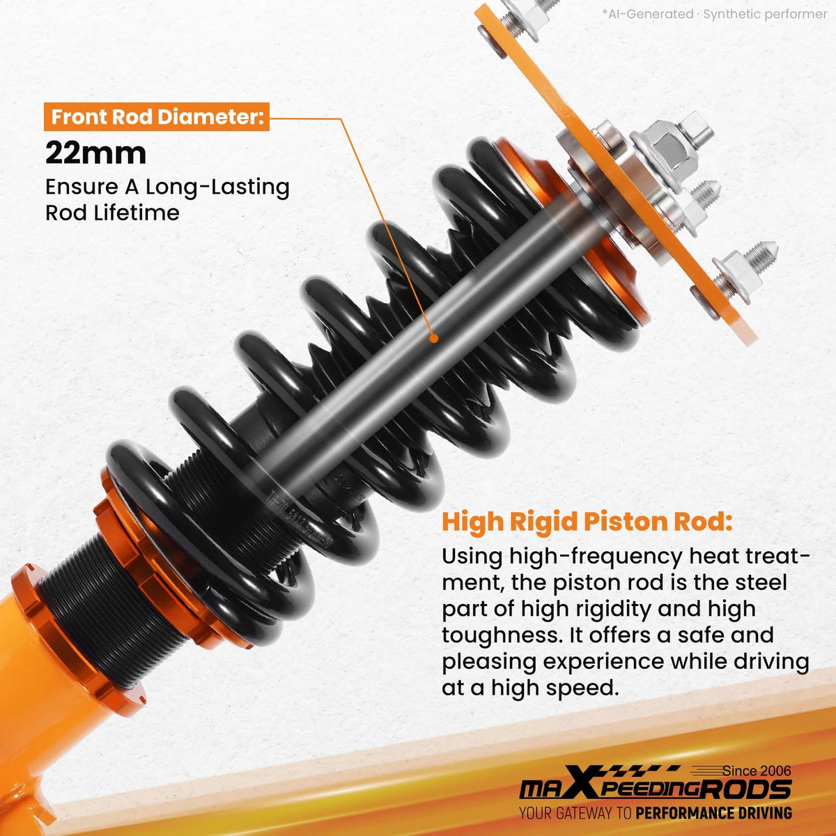 MaXpeedingrods B2 Coilovers for Mitsubishi 3000GT FWD 1991-1999 and Dodge Stealth FWD 1991-1996, Non-Turbo