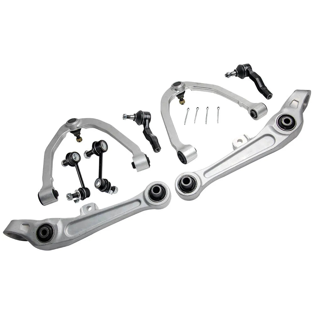 MaXpeedingrods 8-piece front upper and lower control arm kit with sway bar end links and tie rod ends