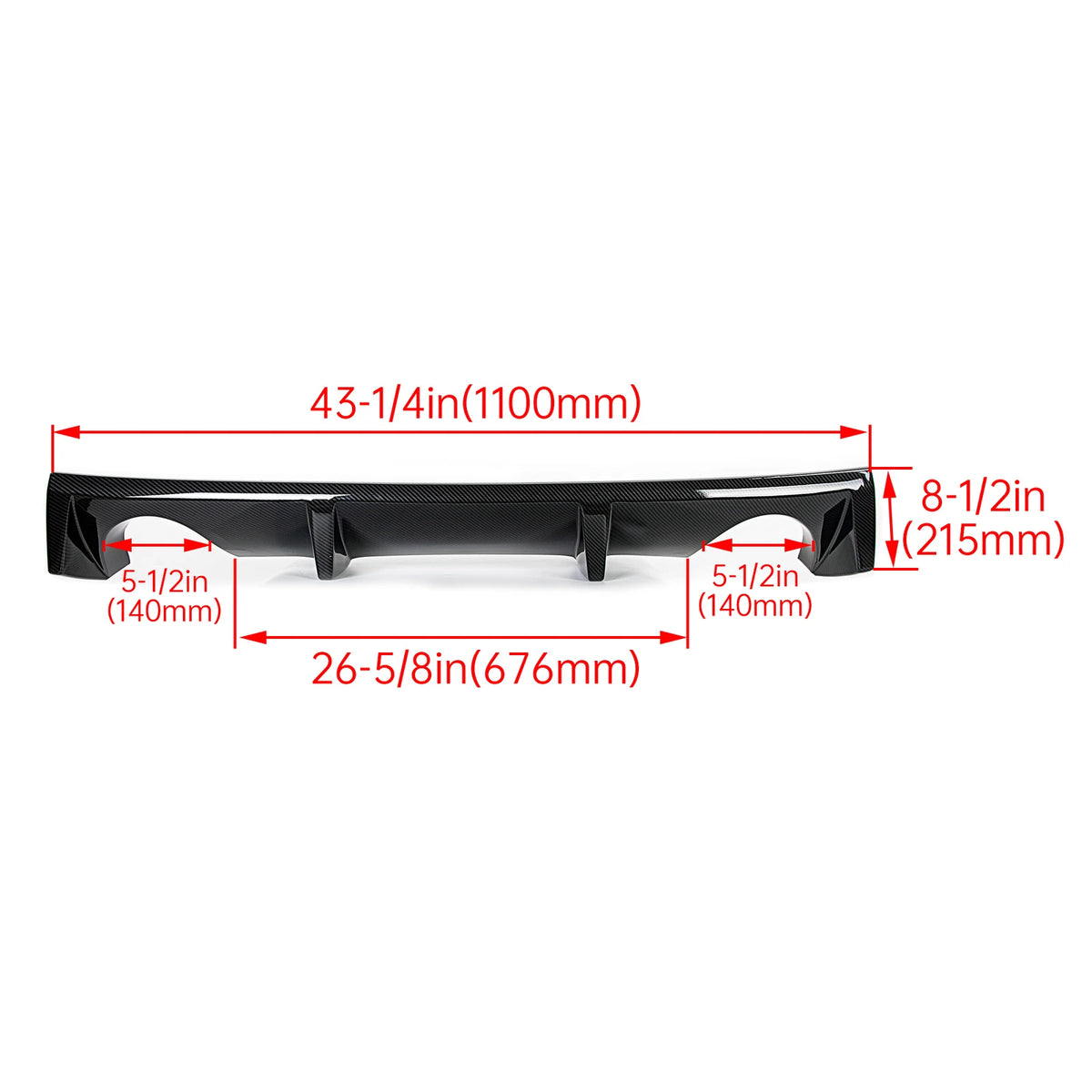 2003-2008 Nissan 350Z Rear Bumper Diffuser Spoiler, Carbon Fiber Look Finish