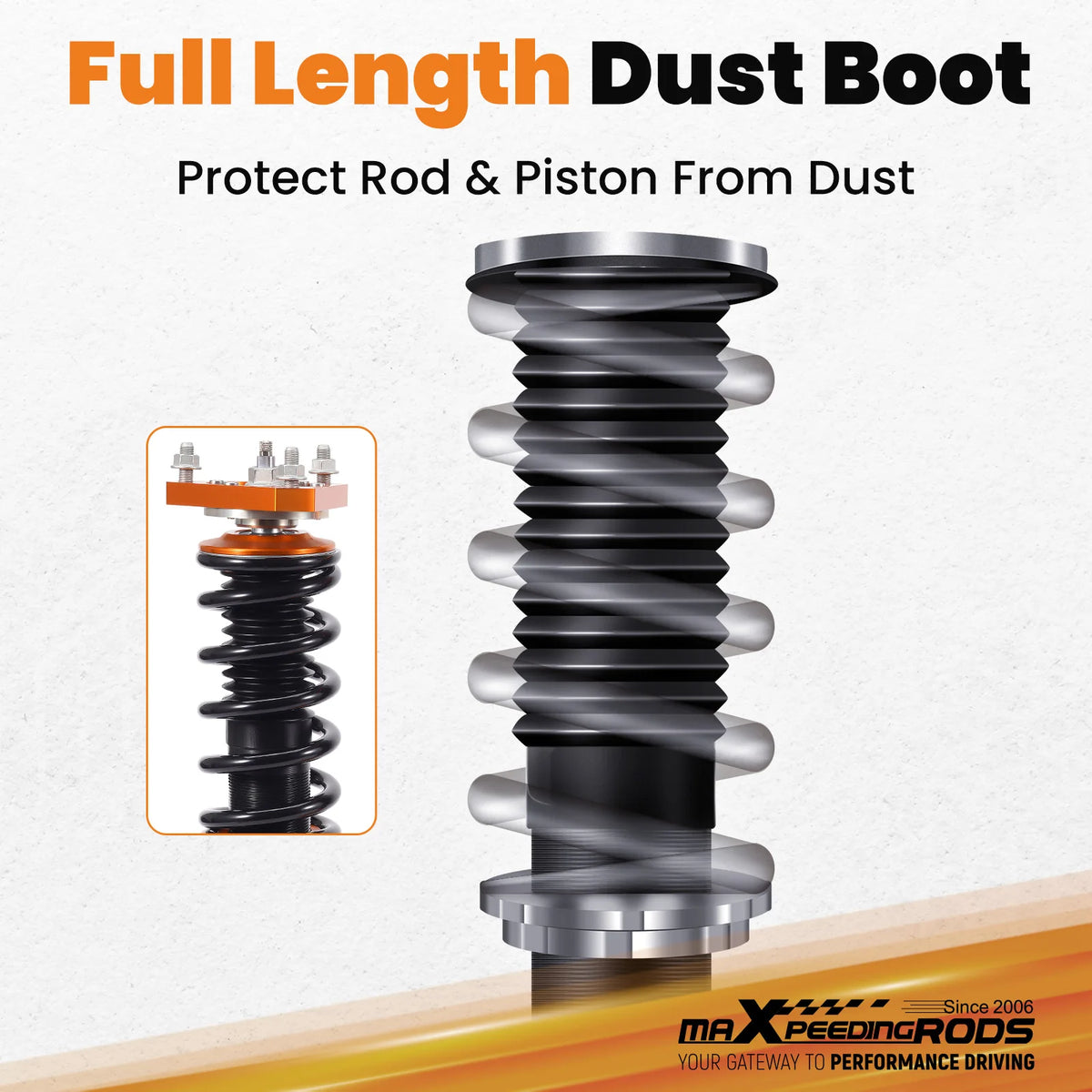 MaXpeedingrods Coilovers for Honda Civic FB2/FG3 2012-2015 (Non-Si), 24-Level Damping with Camber Plates