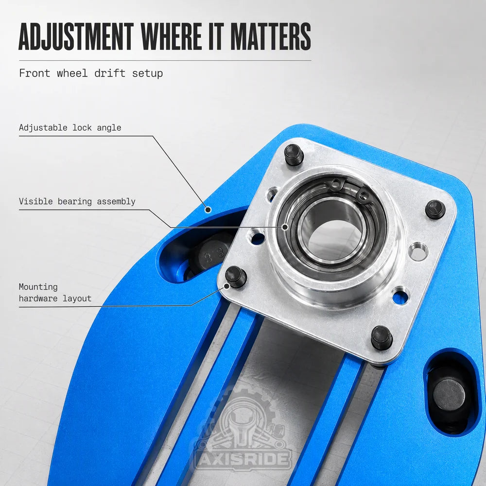 BMW E46 Front Drift Steering Angle Kit, Up to 72 Degrees Lock, Adjustable Camber, Caster and Roll Center