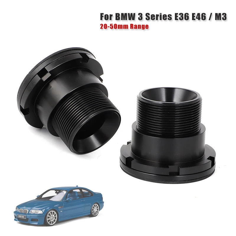 BMW 3 Series E36 E46 and M3 Rear Coilover Adjustable Spring Perches, 20-50mm Lowering, 60mm ID