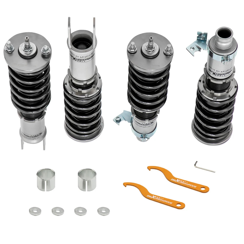 MaXpeedingrods Coilovers for Honda Civic EK 1996-2000, Civic EF EG, CR-X and Integra, 24-Level Adjustable Damping