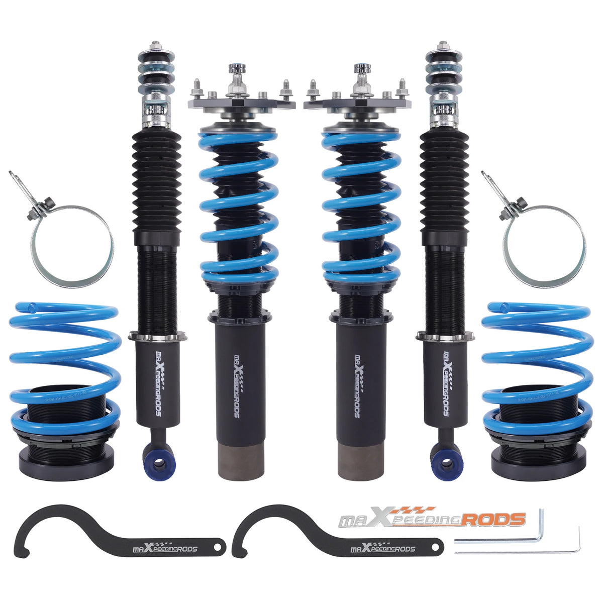 MaXpeedingrods T6 Coilovers, 24-Way Damping, for Toyota Corolla AE86 1983-1987 with Front Camber Plates