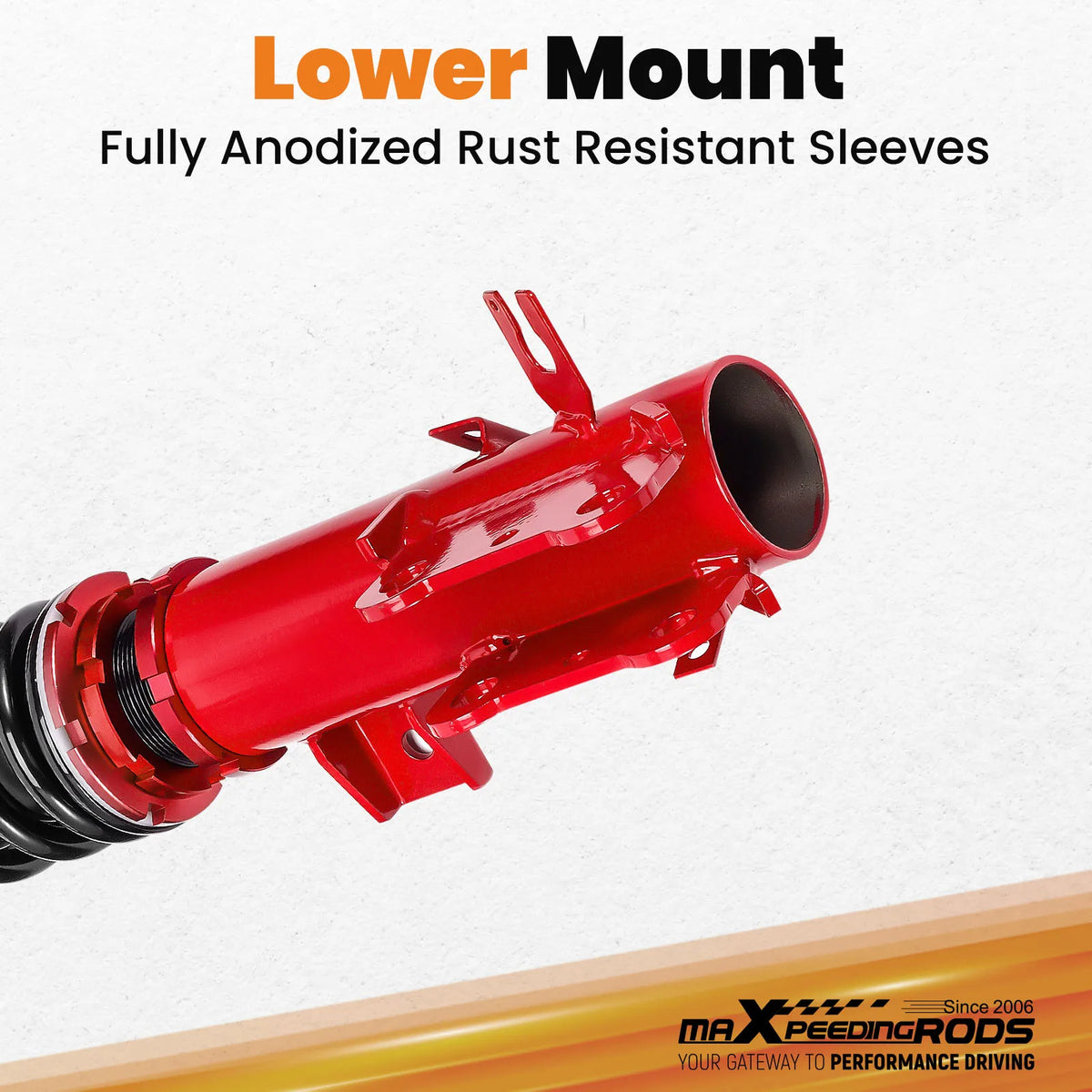 MaXpeedingrods Coilovers for Mazda 3 BM BN 2014-2018, 24-Way Adjustable Damping, Red Body