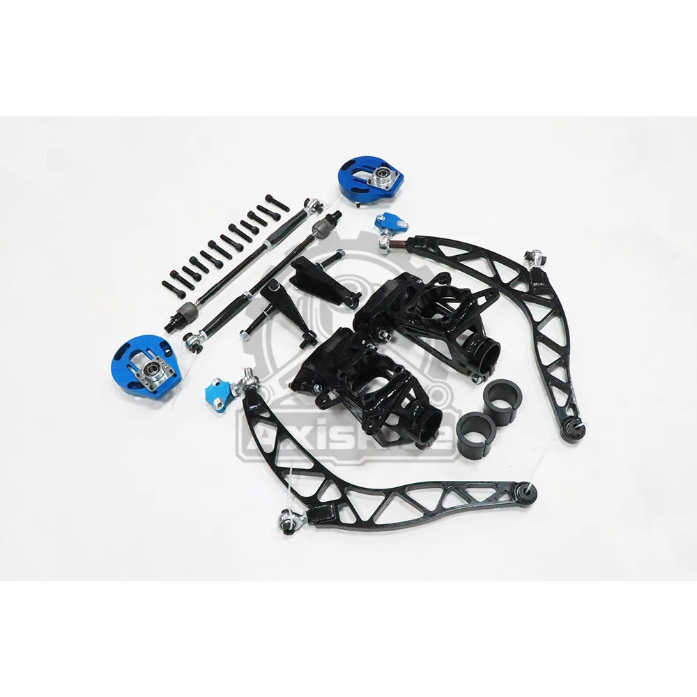 Front drift steering angle kit with up to 72 degrees of lock for BMW E46