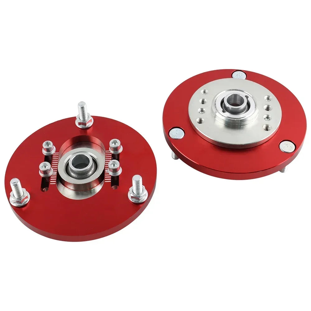 1991-1999 BMW 3 Series E36 and 1998-2005 E46 incl. M3 Front Camber Plates, Coilover Top Mounts, Red Aluminum