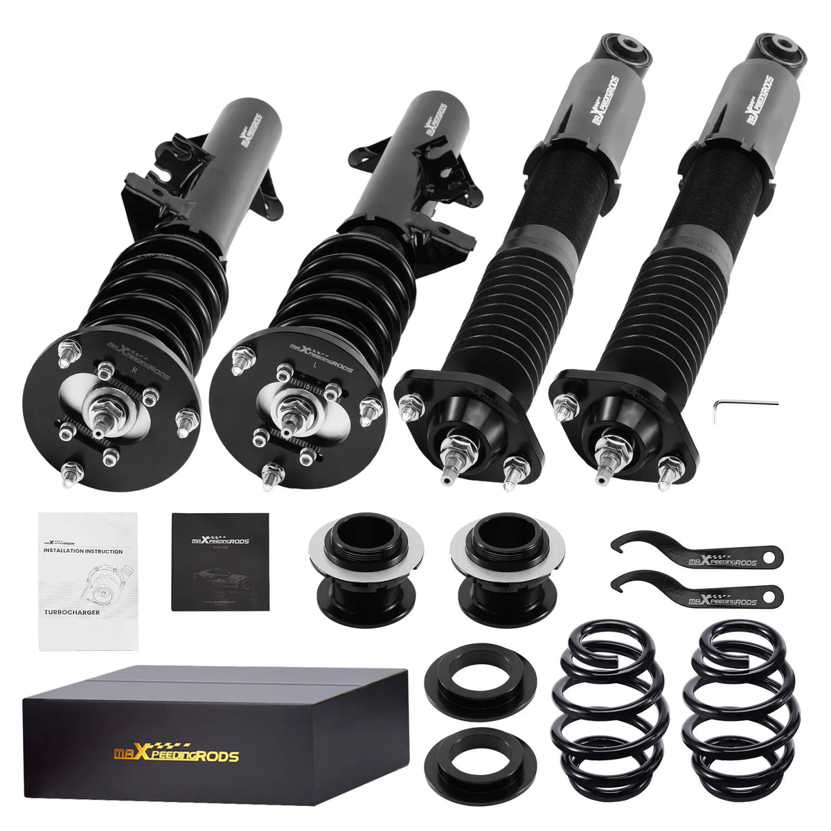 1990-1999 BMW 3 Series E36 and 1996-2002 Z3 Coilovers, 24-Way Damping, Front Camber Plates, Pillow Ball Mounts