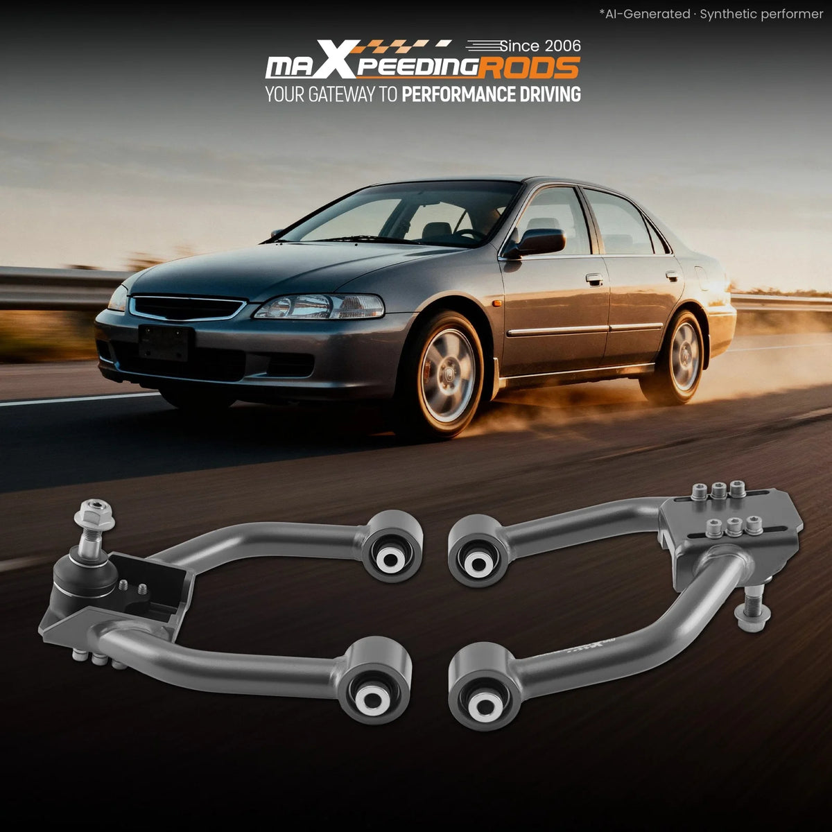 MaXpeedingrods Adjustable Front Upper Camber Arms for Honda Accord 2008-2012, Acura TSX 2009-2014 and Acura TL 2009-2014