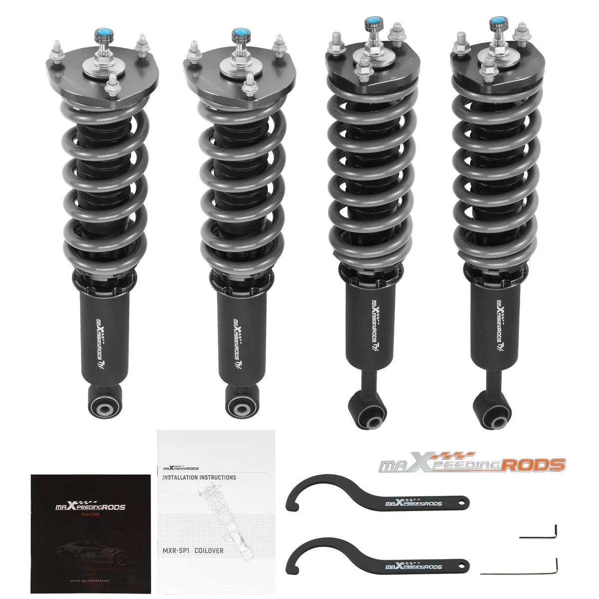 MaXpeedingrods T7 Coilovers, 24-Way Damping, for Lexus IS300 2001-2005, IS200 and Toyota Altezza SXE10 GXE10