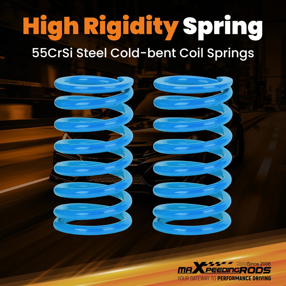 MaXpeedingrods T6 coilovers with blue springs for 2012-2018 Audi A6 C7 and A7 Quattro