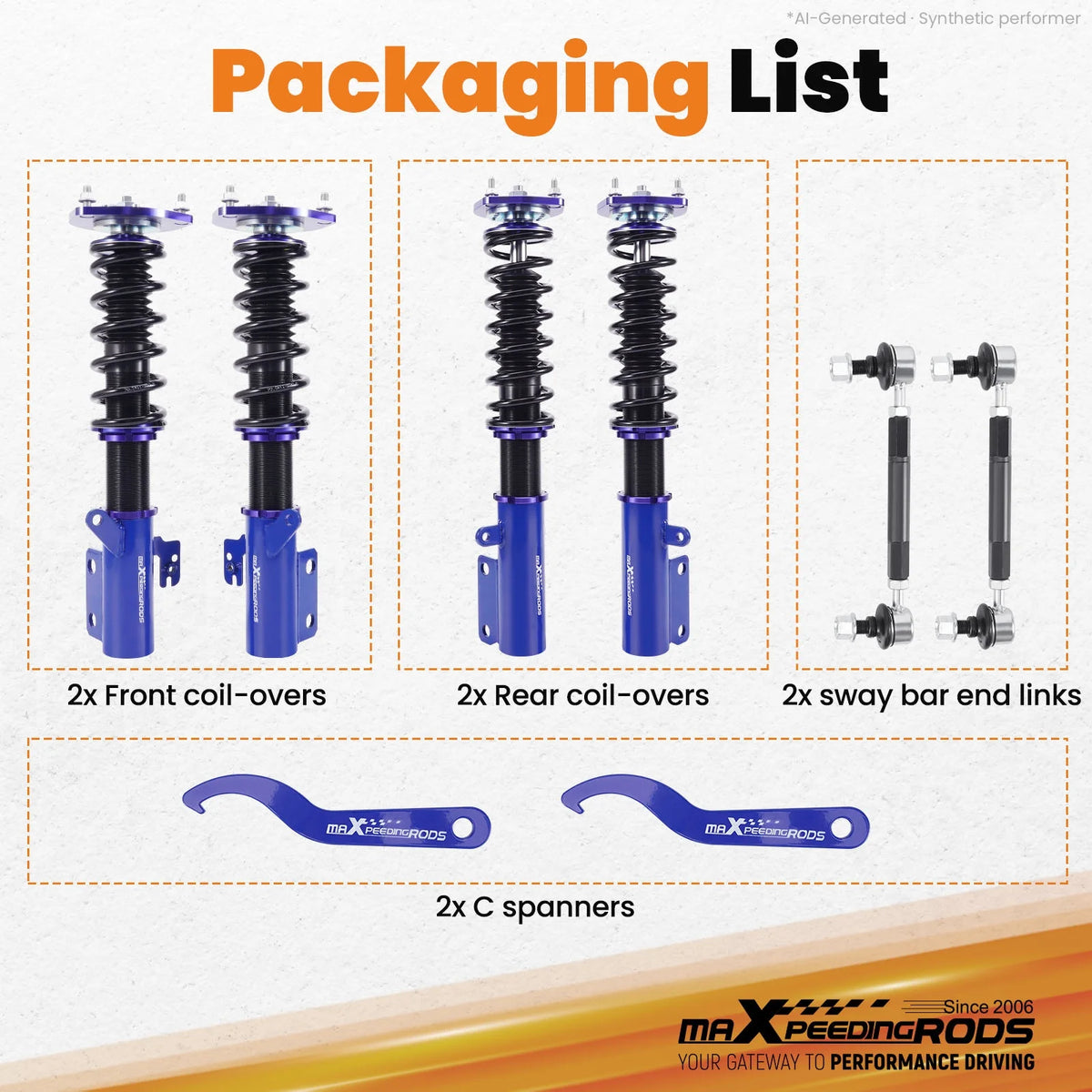 MaXpeedingrods Coilovers for Toyota Camry 2007-2011, Avalon 2006-2011, Lexus ES350 2007-2012