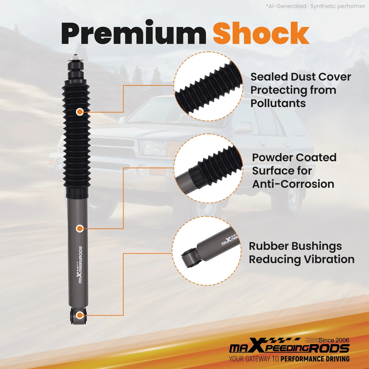 MaXpeedingrods 3-Inch Suspension Lift Kit with Shocks and Coil Springs for Toyota 4Runner 2WD 4WD 1996-2002