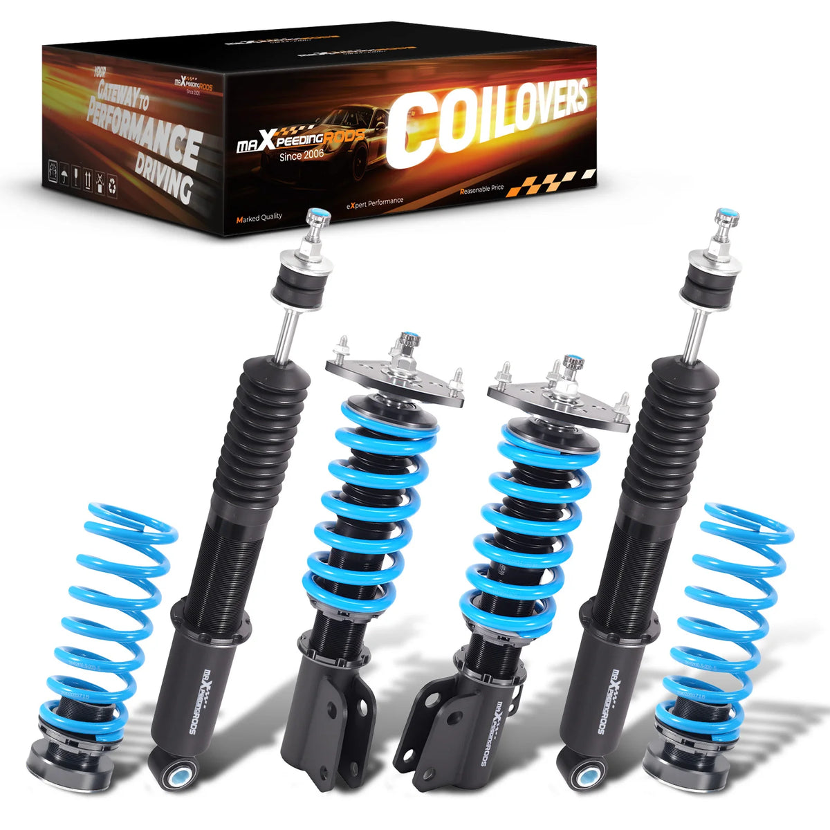 MaXpeedingrods T6 Coilovers for Scion xB 2004-2006 and Toyota Echo 2000-2005, 24-Way Damping
