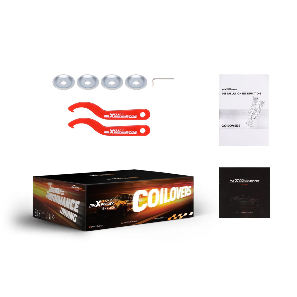 MaXpeedingrods Coilovers for Mazda Miata MX-5 NA and NB 1989-2005, 24-Level Adjustable Damping